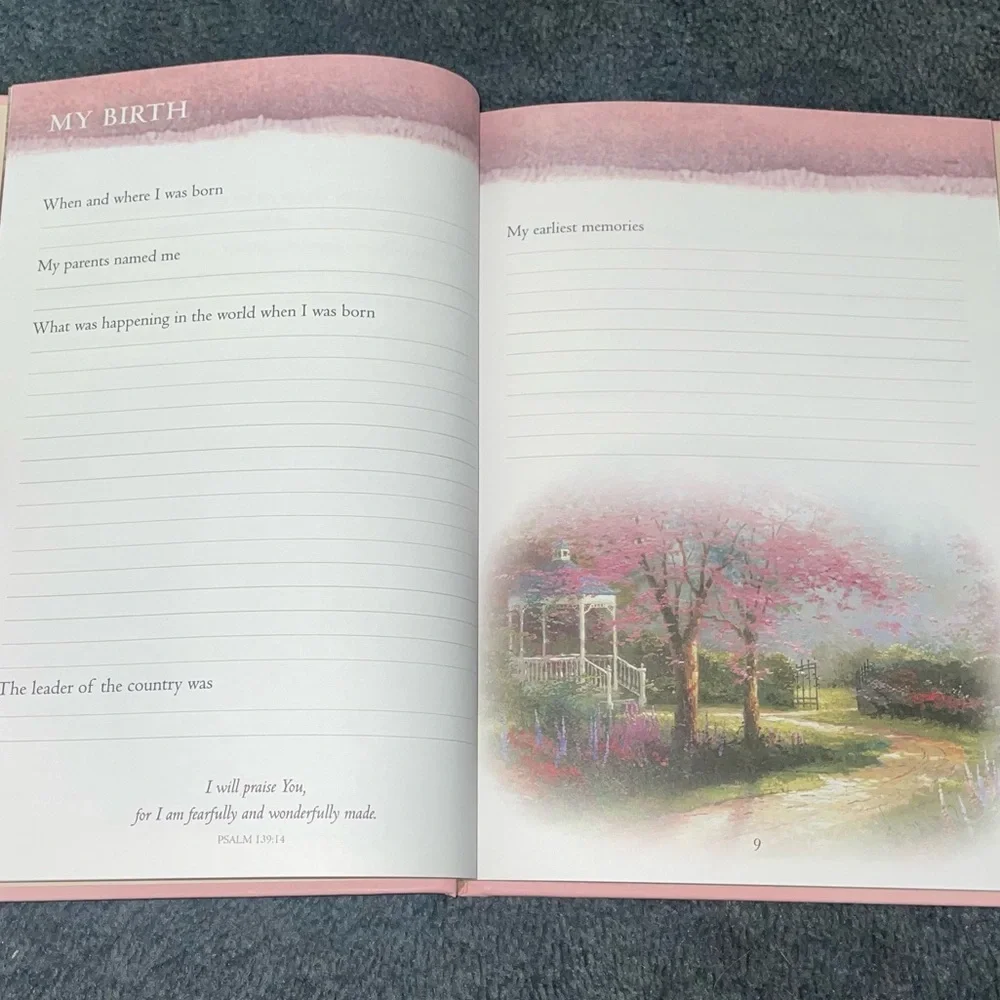 Thomas Kinkade A journal of Faith&Love MOTHERS MEMORIES To Her Child. Hardcover